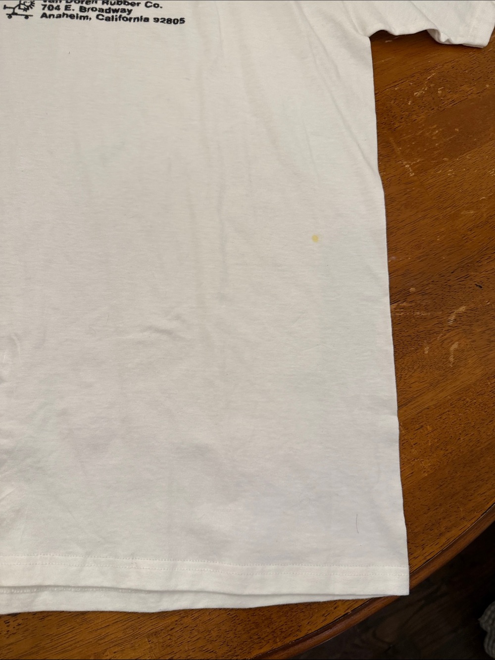 Vans White Short-Sleeve Graphic Logo Tee xxl, spot because haven’t washed, holes - Picture 2 of 10